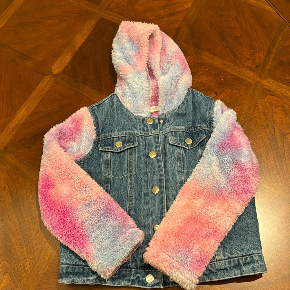 Baby Sara Jean jacket with multi color faux fur - Size 6x